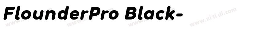 FlounderPro Black字体转换